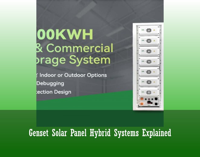 Genset Solar Panel Hybrid Systems Explained